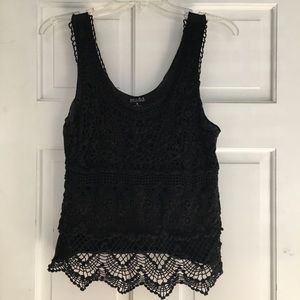 Black Lace Tank Top